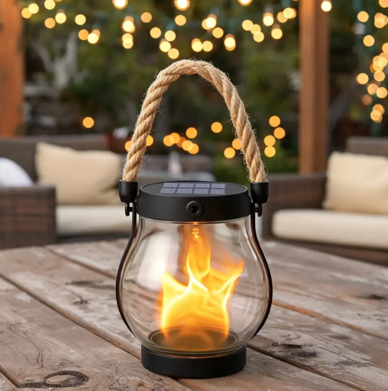 Decoratieve LED Lantaarn met Vlam-Effect voor Buiten & Binnen