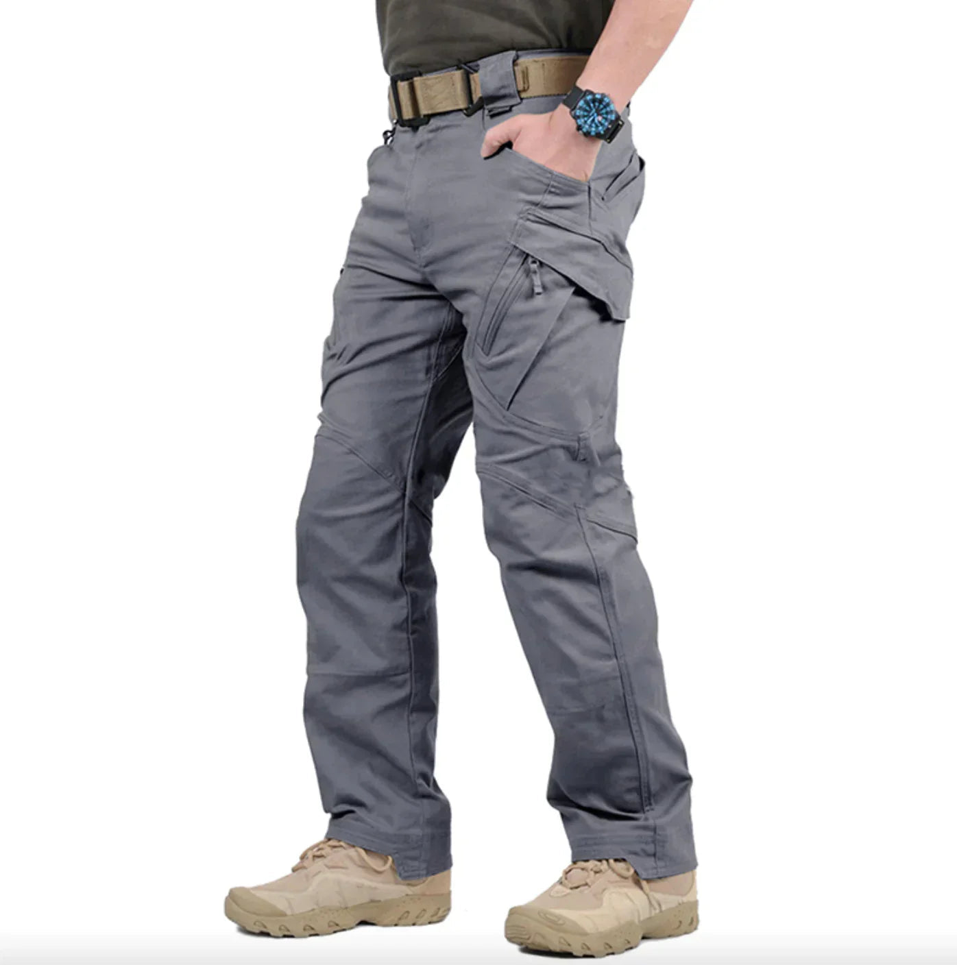 Heren Tactical Werkbroek – Stevige Outdoor Broek met Zakken