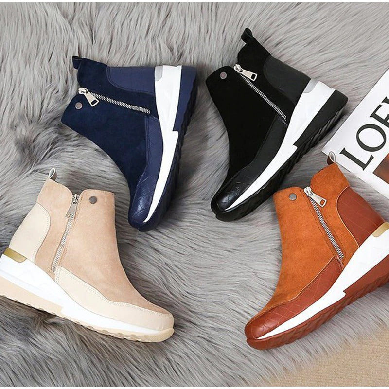 Dames enkellaarsjes – Sportieve winterboots met zachte voering