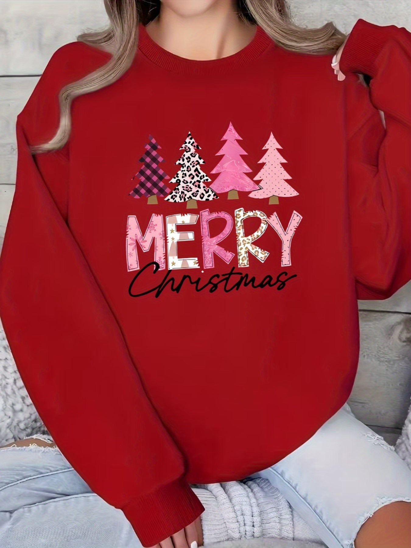 Dames Kersttrui – Comfortabele Winter Sweater met Print