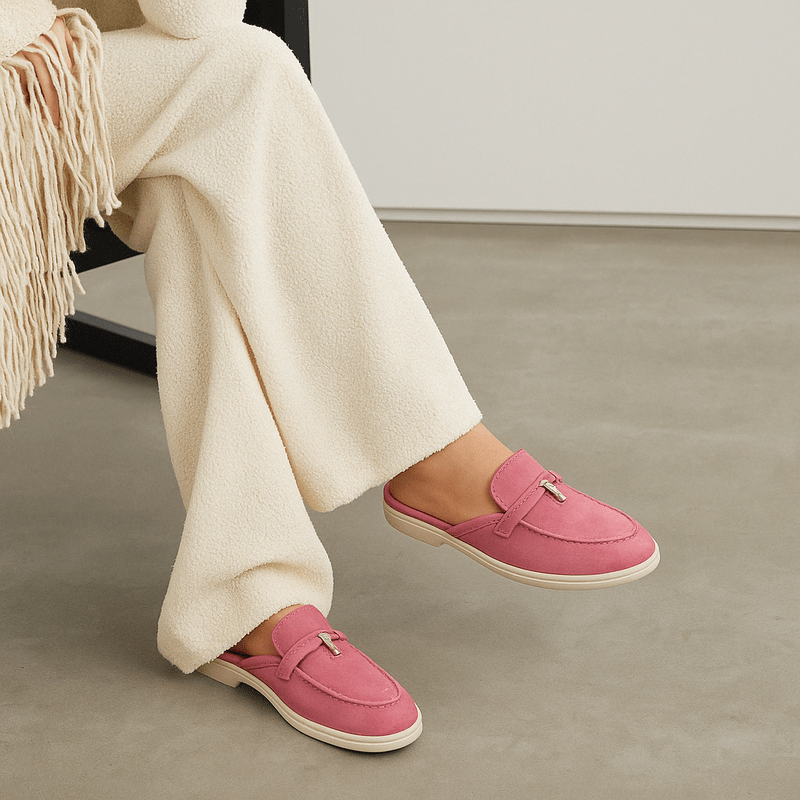 Dames Slip-on Mules met Elegante Gesp en Comfortzool
