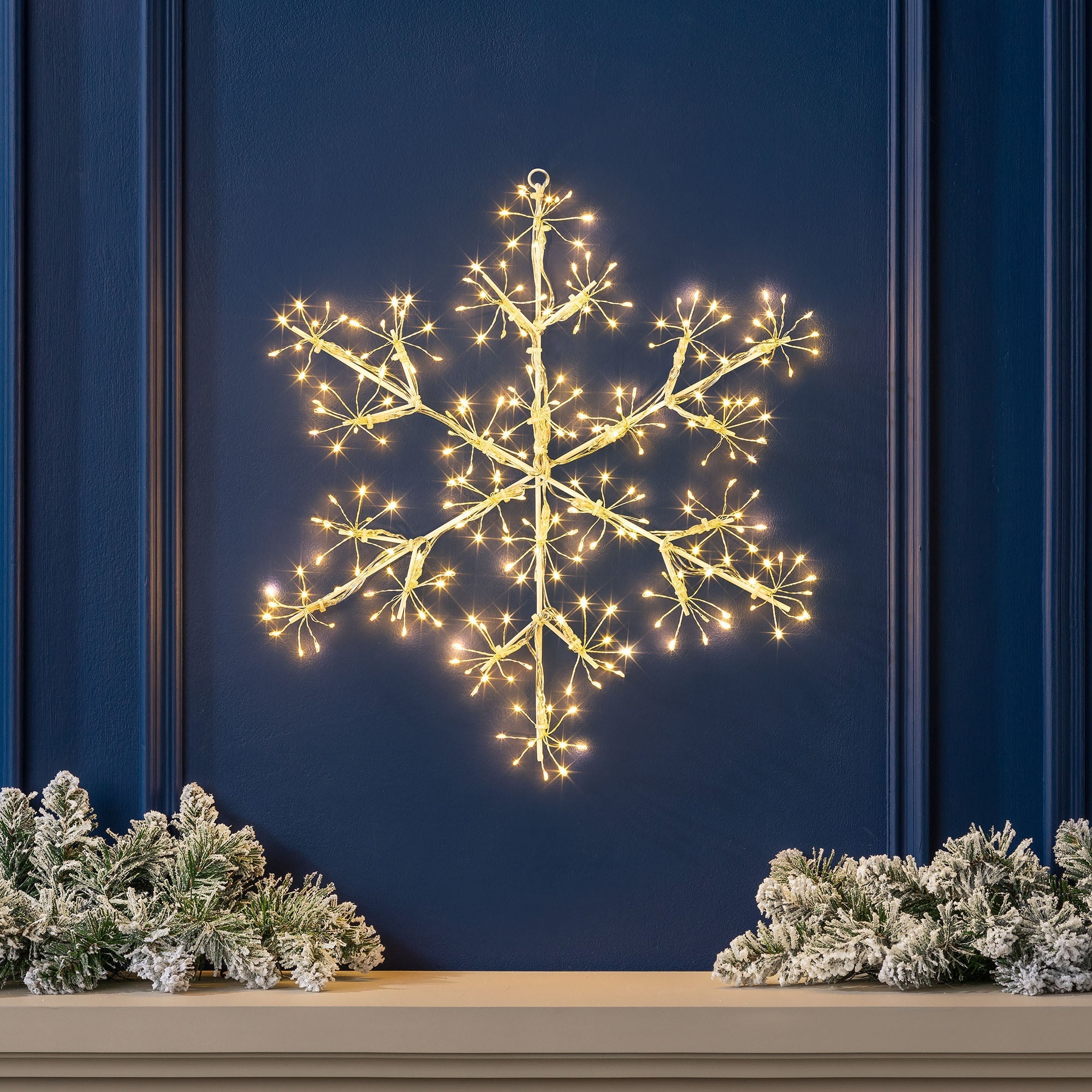 LED Sneeuwvlok Lichtdecoratie – Warme Kerstsfeer voor Binnen