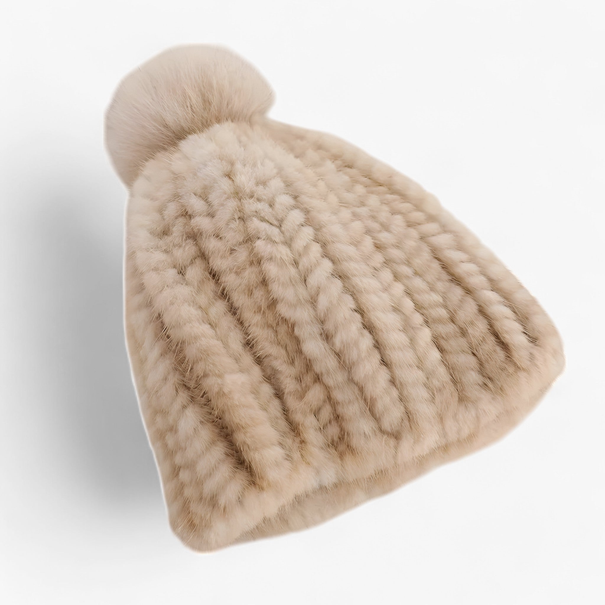 Luxe Pom Beanie – Elegante Wintermuts met Zachte Textuur