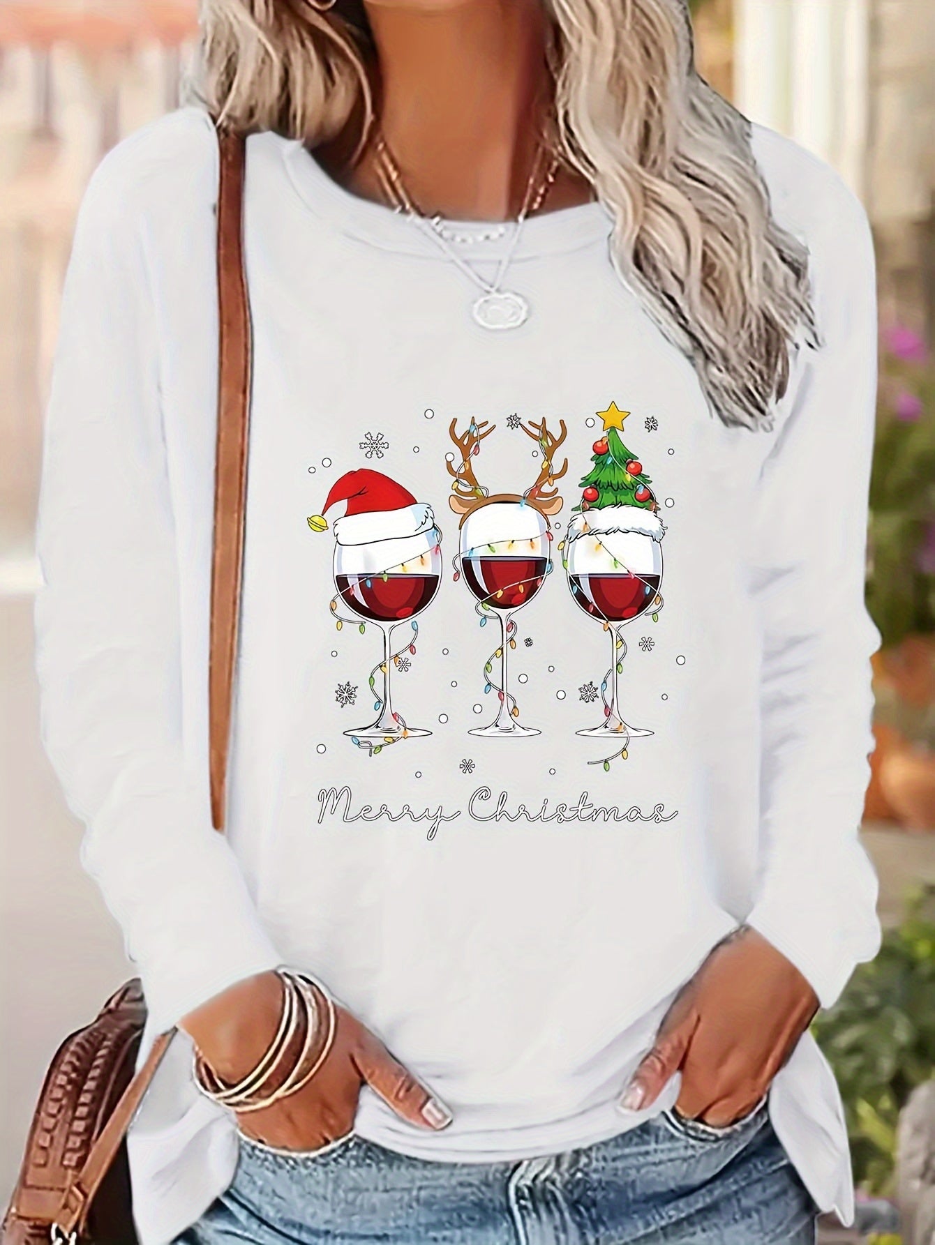 Dames Kerst Sweater – Comfortabele Trui met Feestelijke Print