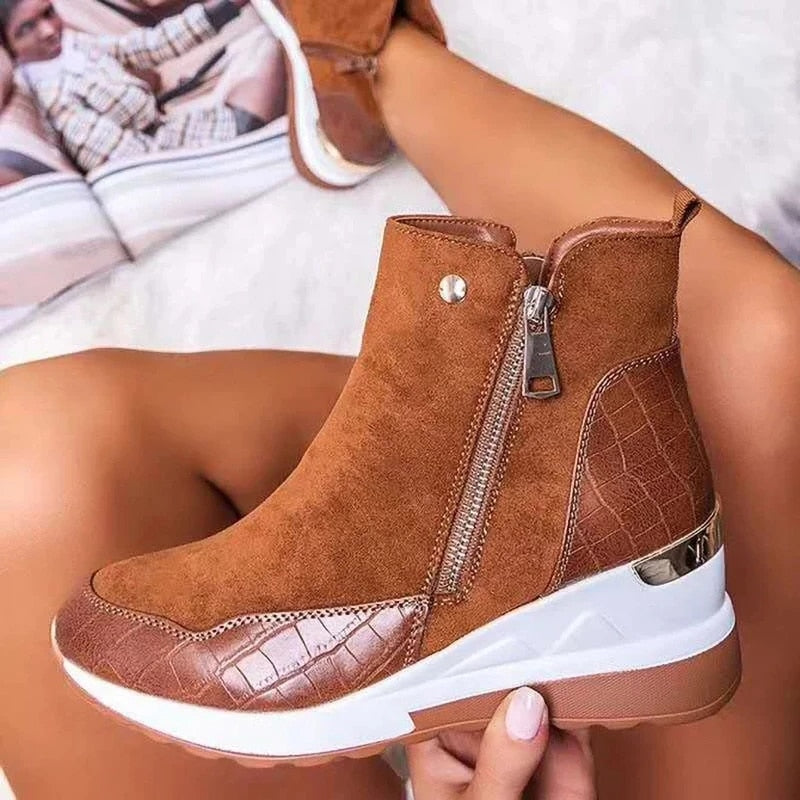 Dames enkellaarsjes – Sportieve winterboots met zachte voering