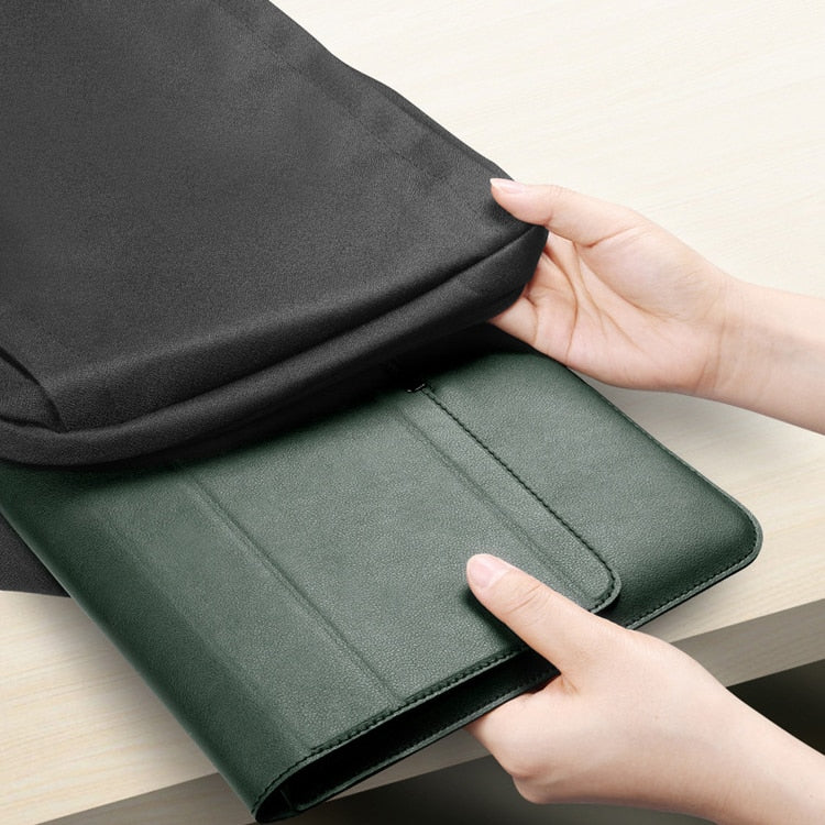 3-in-1 Waterdichte Laptop Sleeve Case met Polssteun en Standaard