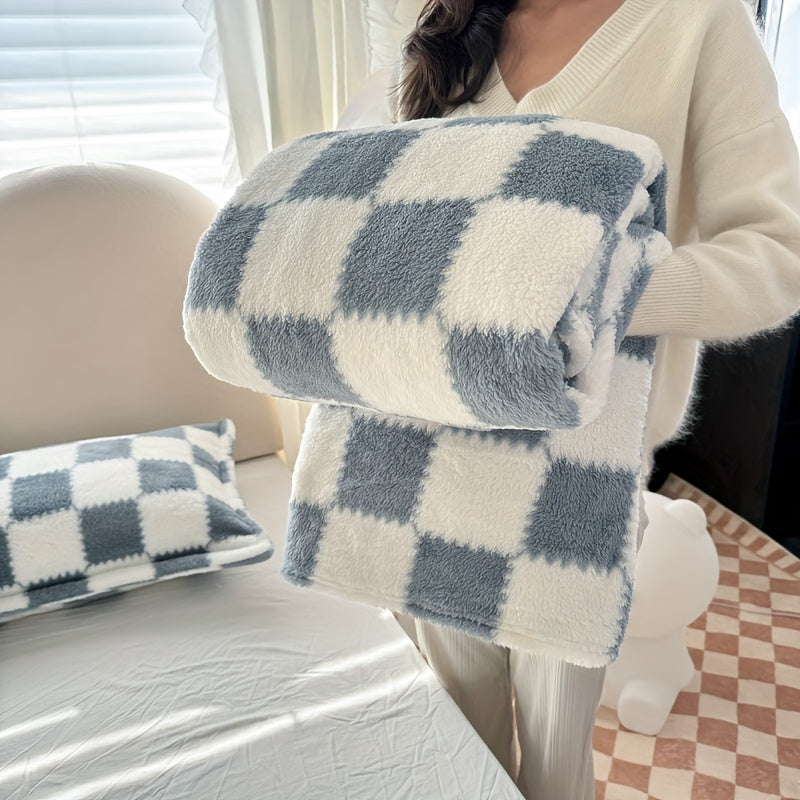 Geblokte fleece deken – Zachte en stijlvolle plaid voor elk interieur