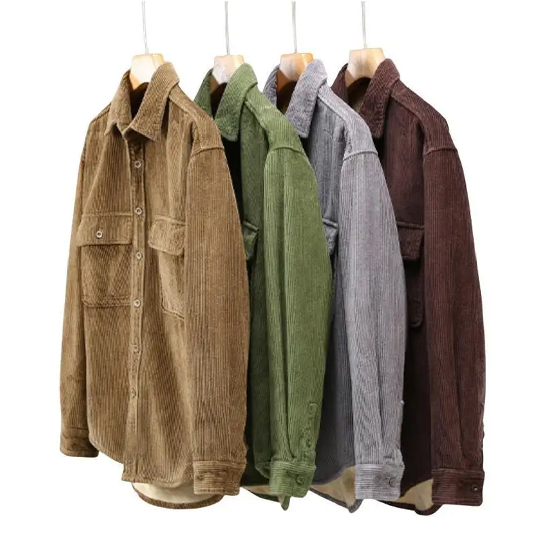 Gewatteerd Overhemd Heren met Fleece Voering