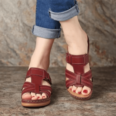 Comfortabele Slip-On Dames Sandalen met Sleehak