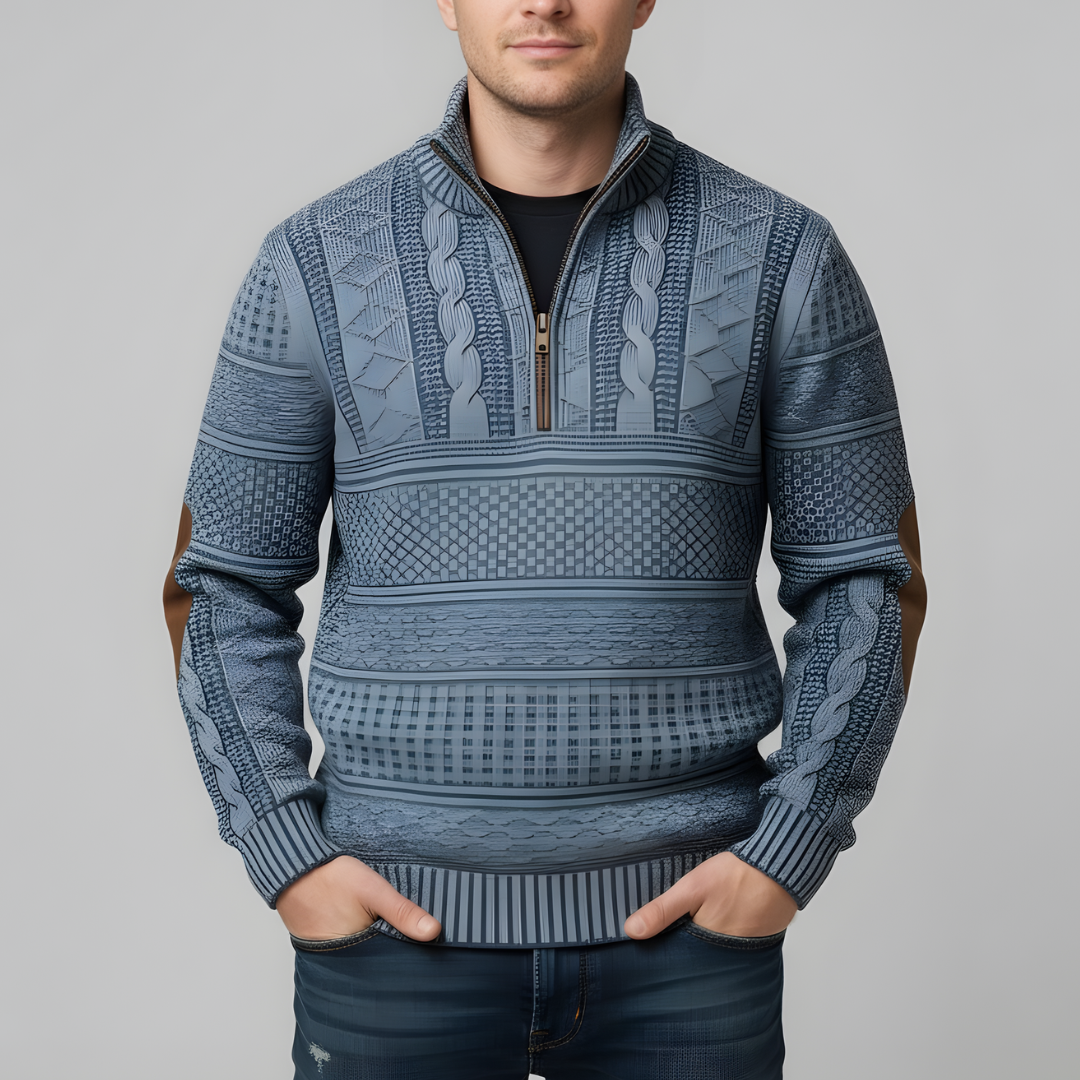 Heren Trui met Kwart Rits Scandinavisch Design
