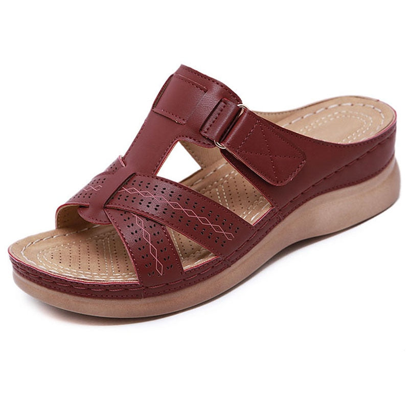 Comfortabele Slip-On Dames Sandalen met Sleehak
