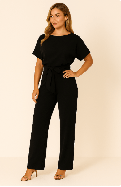 Jumpsuit met Verstelbare Tailleband en Elegante Pasvorm