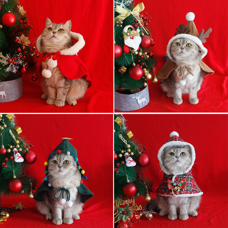 Kerst Cape voor Kat – Schattige Huisdier Kostuum met Capuchon