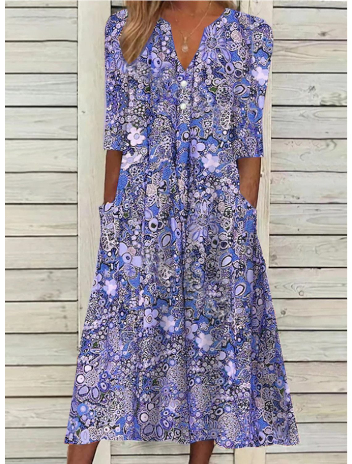 Elegante Zomerjurk met Comfortabele Buikbedekking