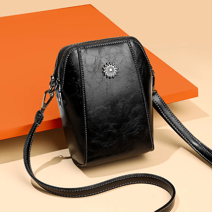 Stijlvolle Retro Leren Crossbody Schoudertas