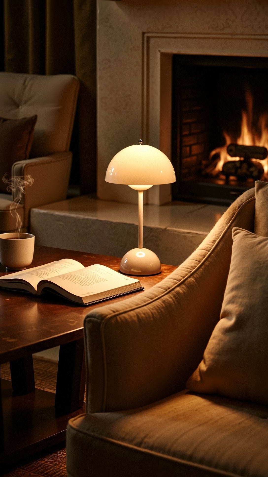 Draadloze Tafellamp met Modern Design en Warm Licht