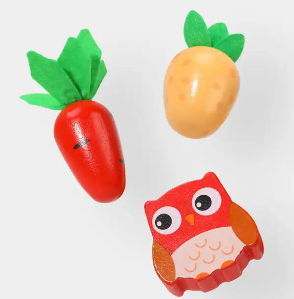 Houten Montessori Karotten Steckspel voor Kinderen 1-3 Jaar-mezamstore.nl