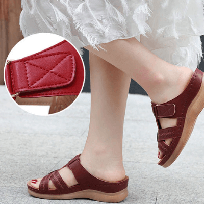 Comfortabele Slip-On Dames Sandalen met Sleehak