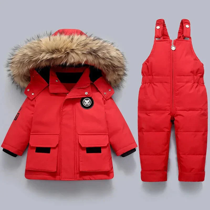 Stylische Kinderjacke en Latzhose voor Koude Dagen-mezamstore.nl