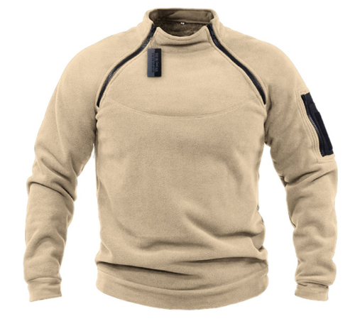 Heren Tactical Sweater – Comfortabele Outdoor Trui met Ritsdetail