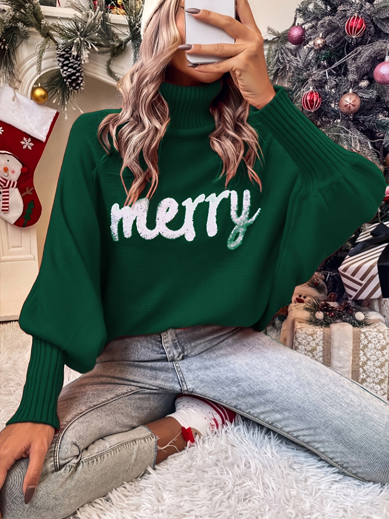 Dames Kersttrui “Merry” – Comfortabele Winter Sweater