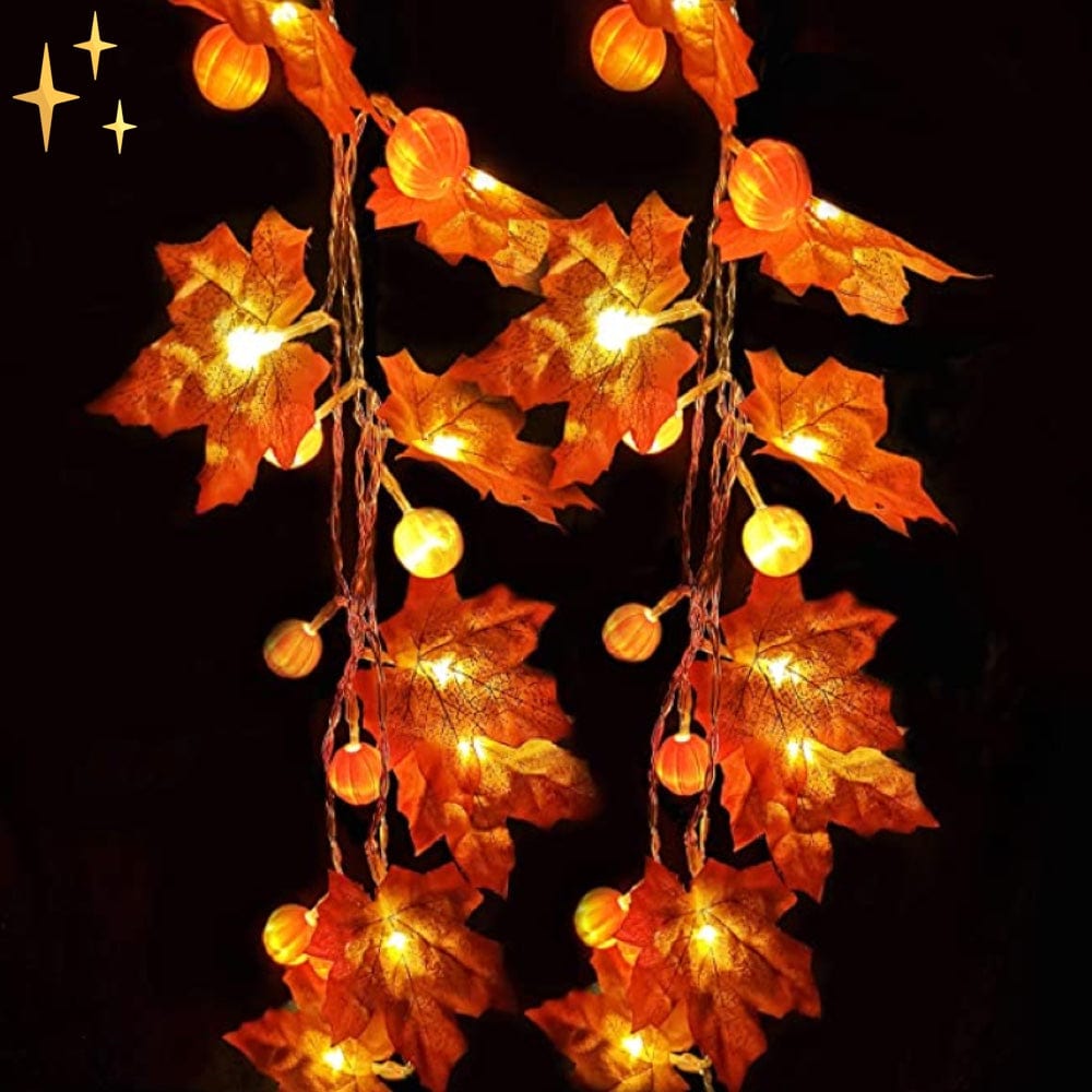 Herfstbladeren LED Lichterkette 6 Meter met 40 Warmwitte Lichten voor Gezellige Sfeer-mezamstore.nl