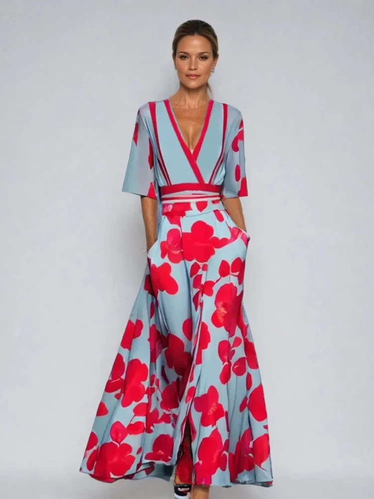 Elegante Bloemenjurk met Comfortabele Pasvorm