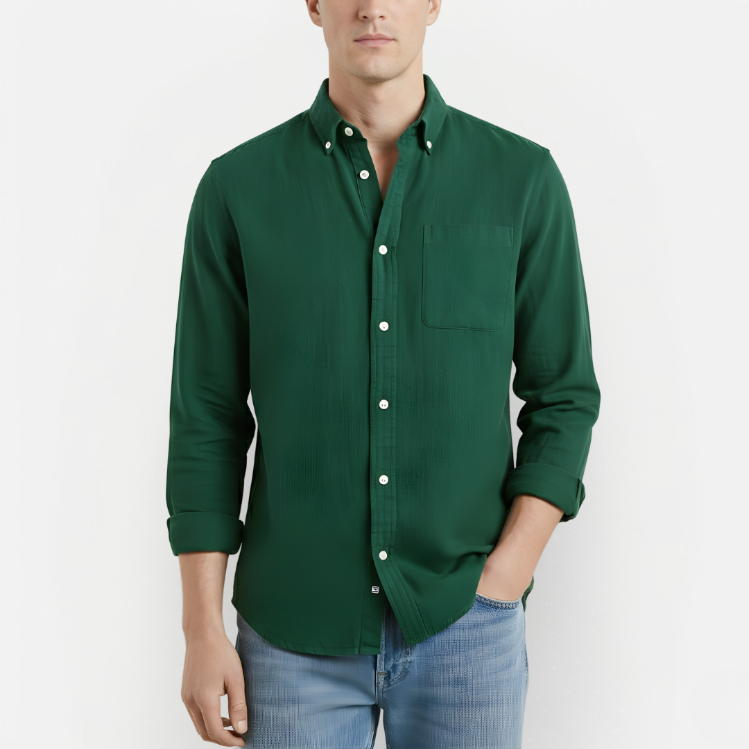 Heren Vintage Overhemd Lange Mouw – Casual & Elegant