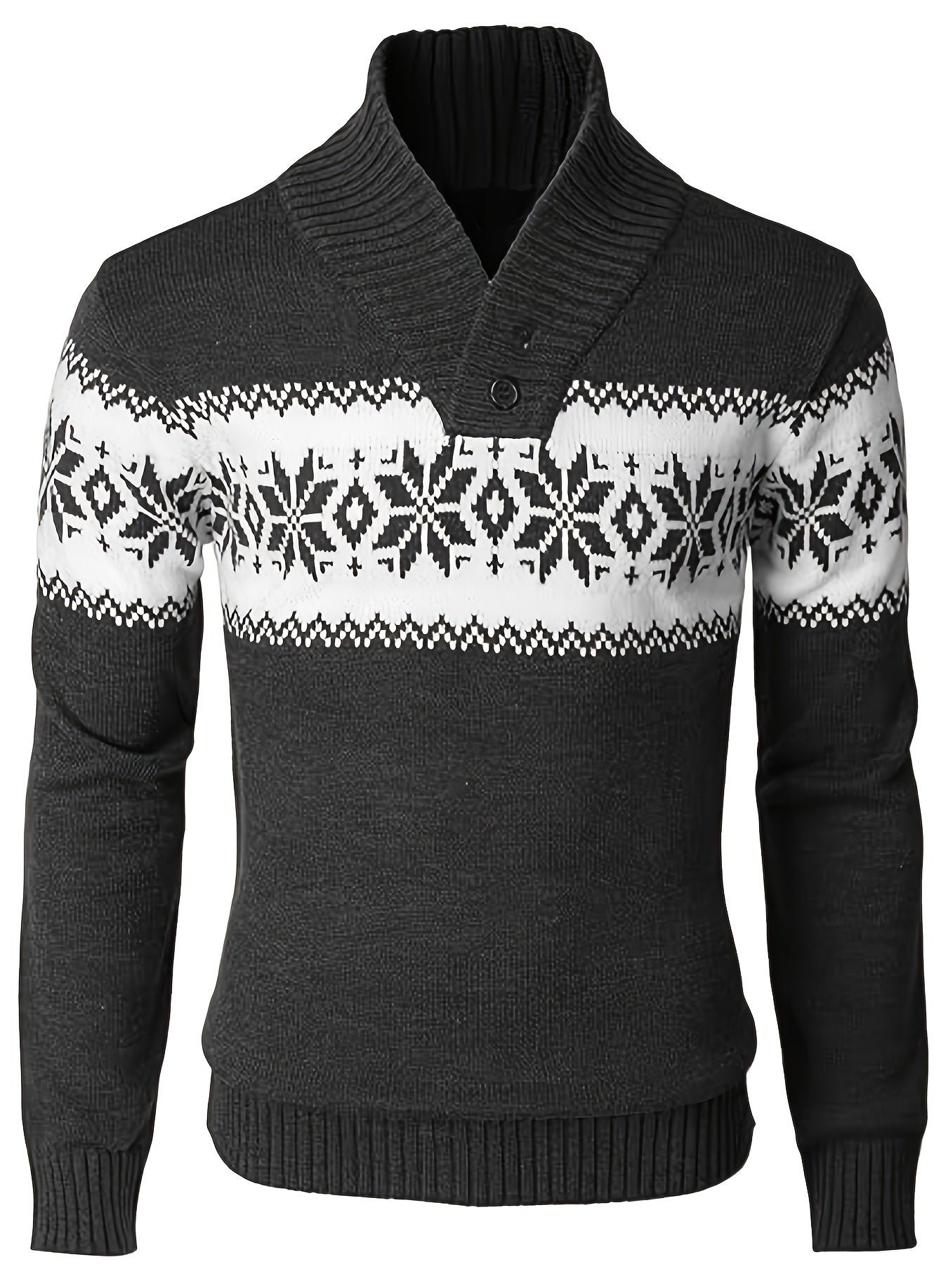 Heren Wintertrui met Noors Motief – Warme Kerst & Winter Sweater