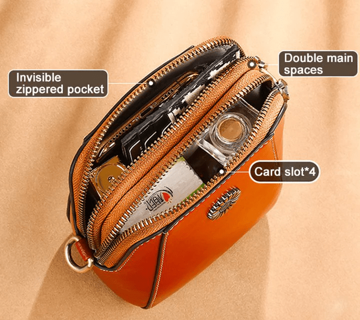 Stijlvolle Retro Leren Crossbody Schoudertas