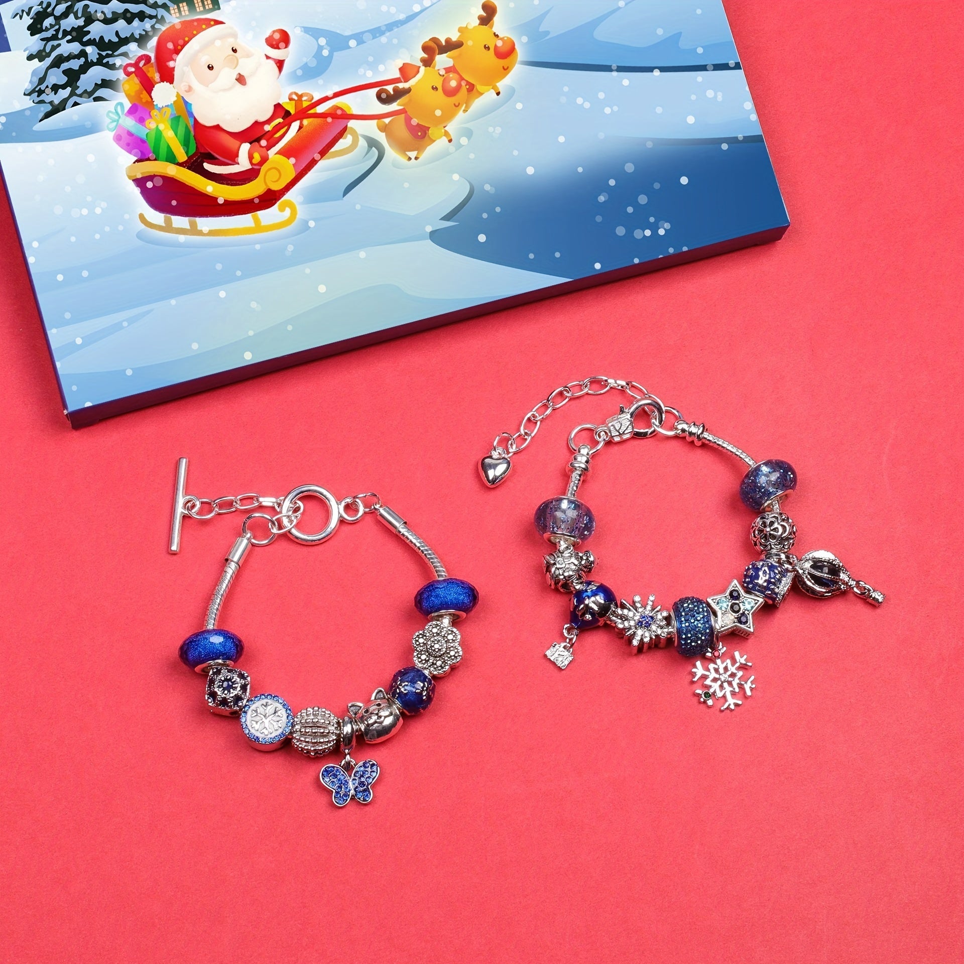 Kerst Adventskalender met Armband & 24 Charm Bedels – Cadeauset