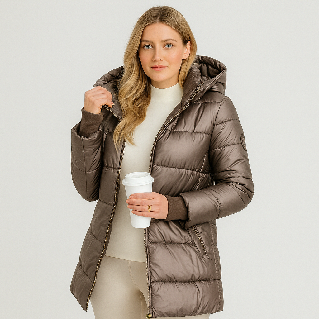 Dames Lange Winterjas met Capuchon – Warm & Stijlvol Ontwerp