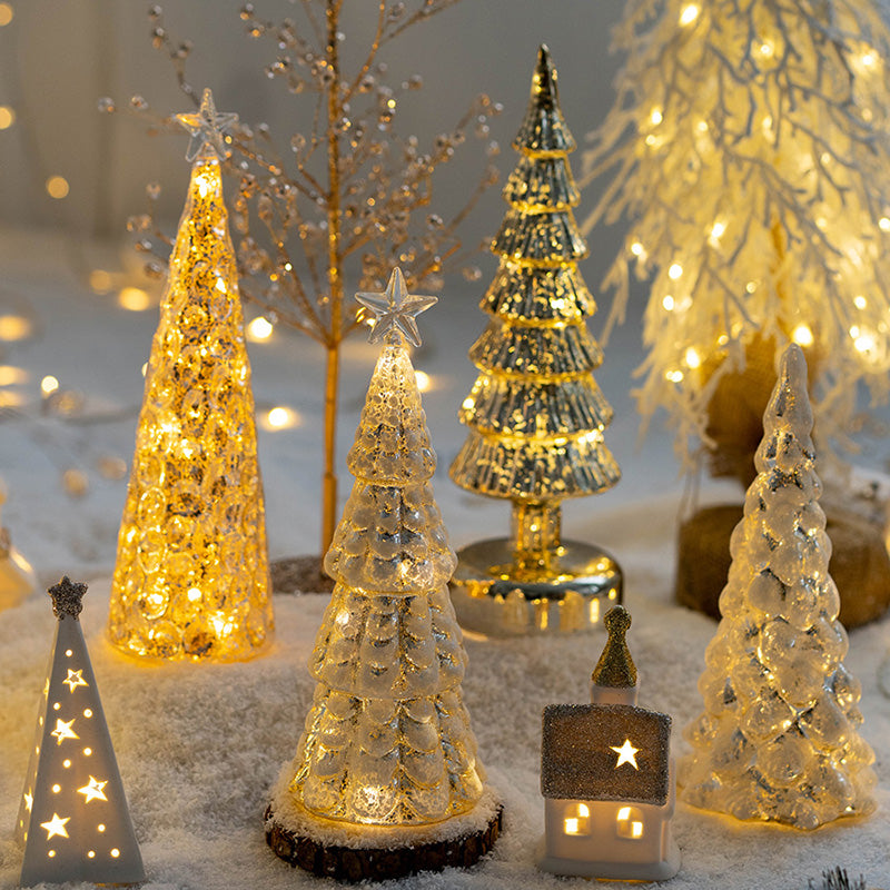 Gouden LED Kerstboom – Warm Licht & Feestelijke Kerstdecoratie