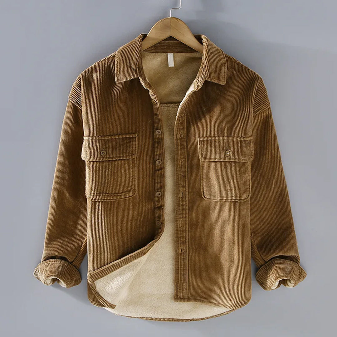 Gewatteerd Overhemd Heren met Fleece Voering