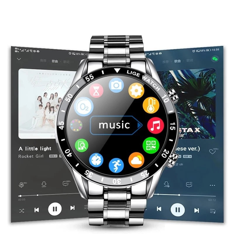 Smartwatch voor Mannen | Multisport & Gezondheidstracker | Bluetooth Bellen