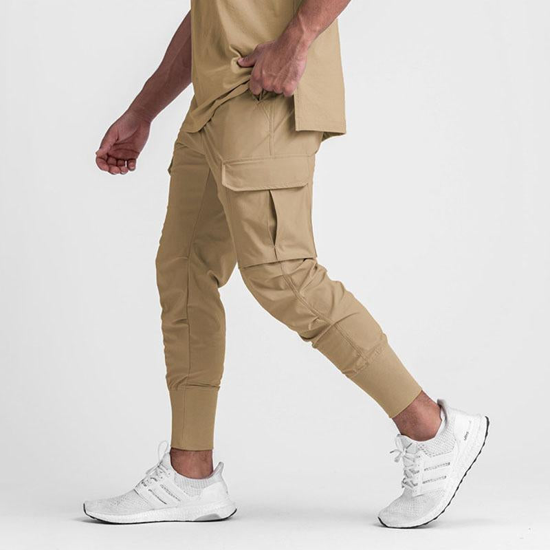Heren Cargo Joggingbroek – Comfortabele Broek met Zakken en Tapered Fit