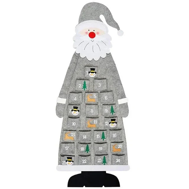 Kerstman Adventskalender met 24 Vakjes – Hangende Decoratie
