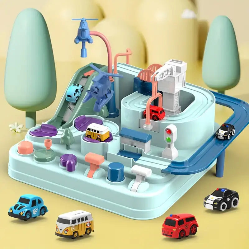 Montessori Autoracebaan - Educatief Speelgoed voor Kinderen-mezamstore.nl