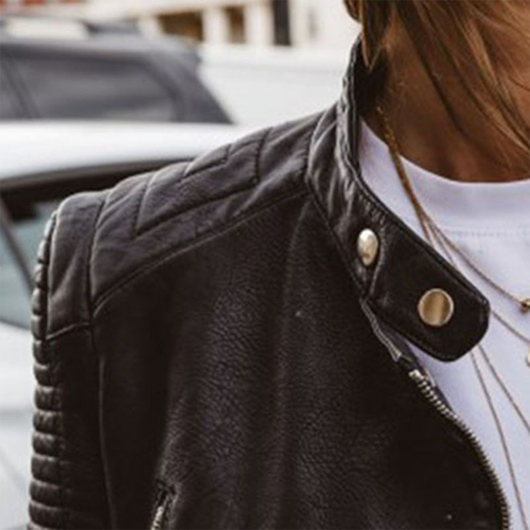 Dames Biker Jacket – Stoere Kort Model Jas voor Casual Looks