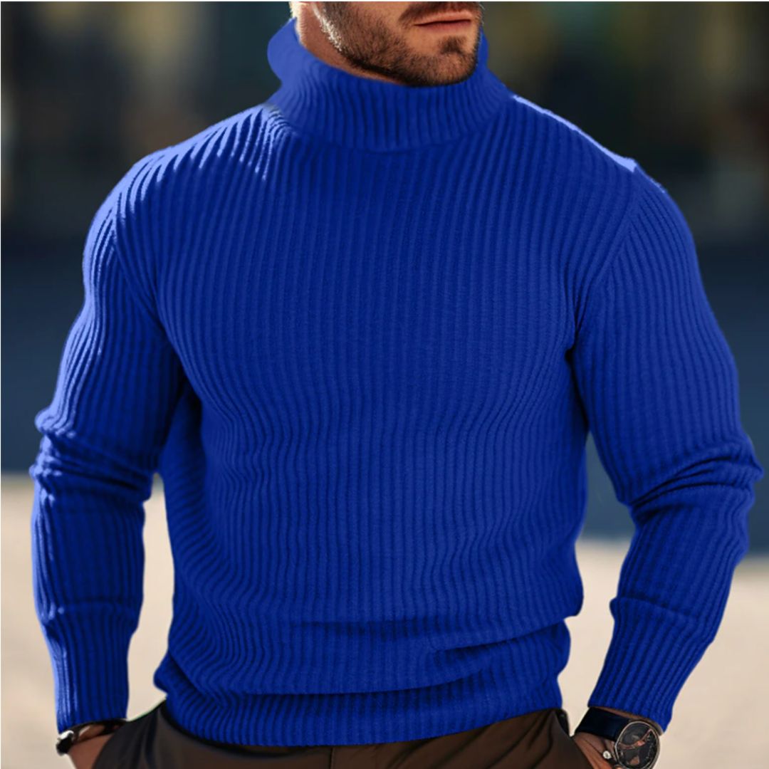 Heren Coltrui | Slim Fit Gebreid | Tijdloos Design