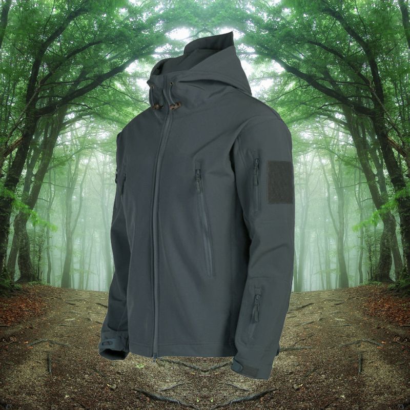 Heren Outdoor Softshell Jas – Tactisch Ontwerp met Capuchon