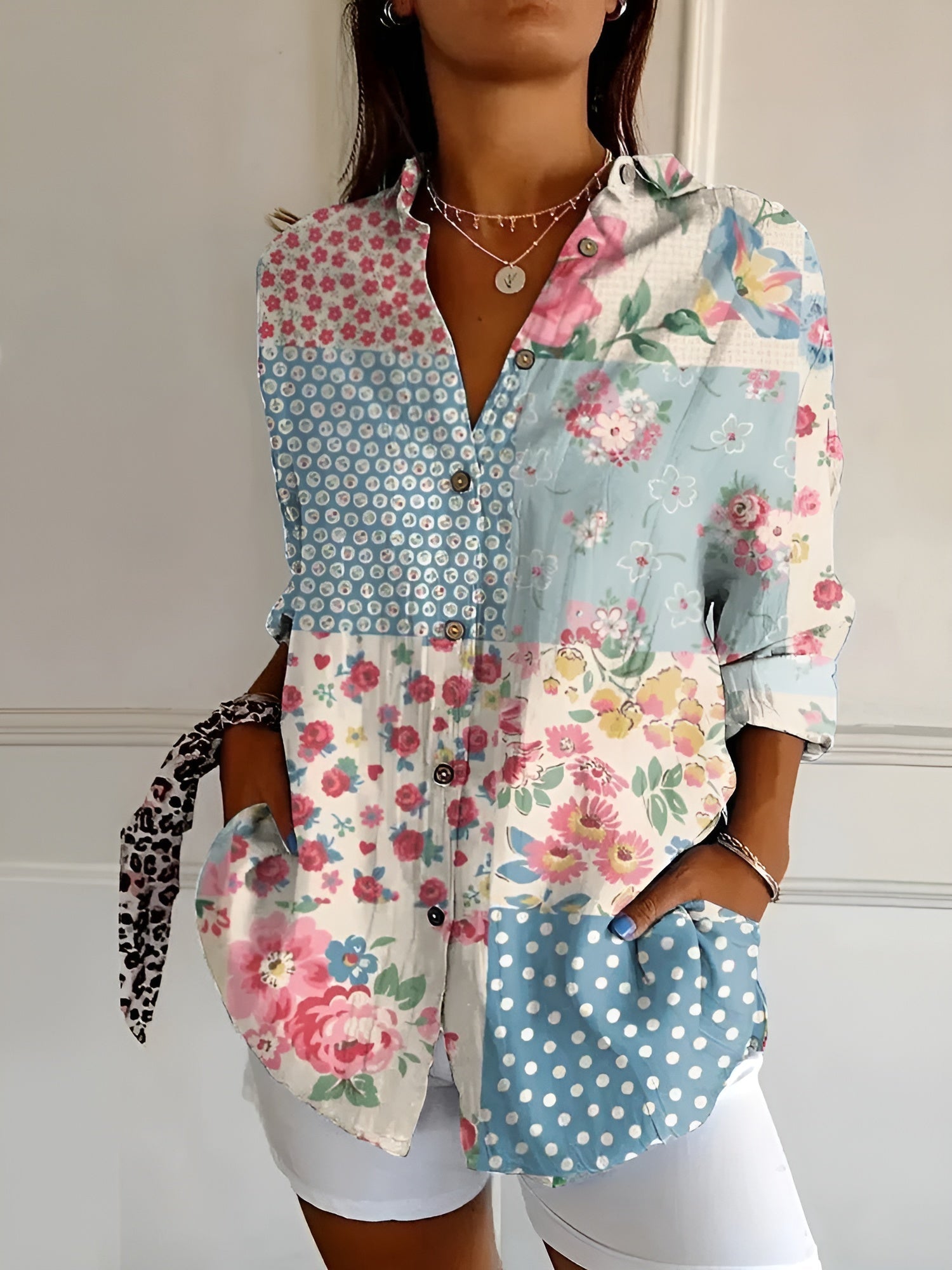Stijlvolle Damesblouse Button-Down | Langarmig en Comfortabel