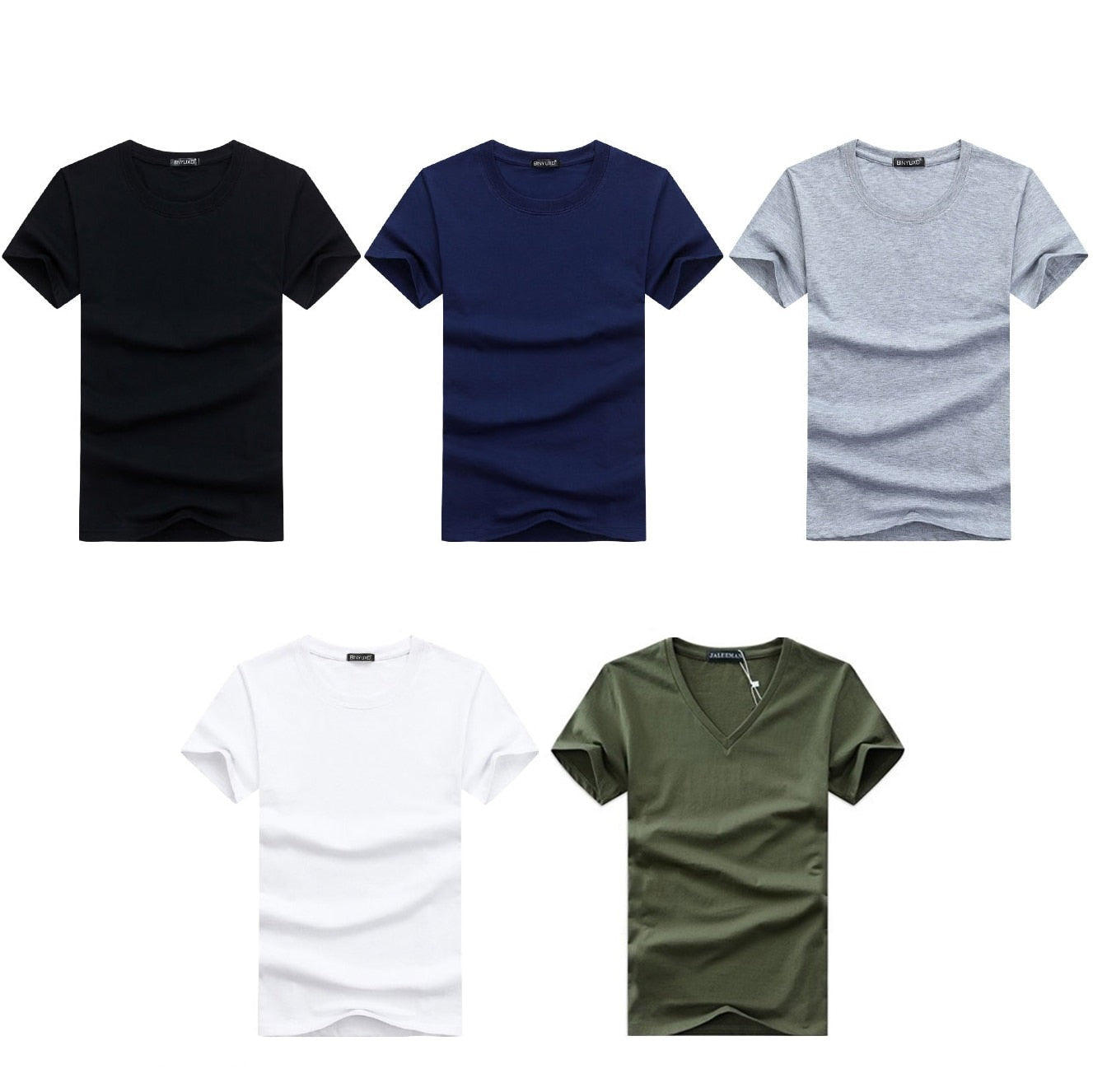 Slim Fit V-hals T-shirt voor Heren