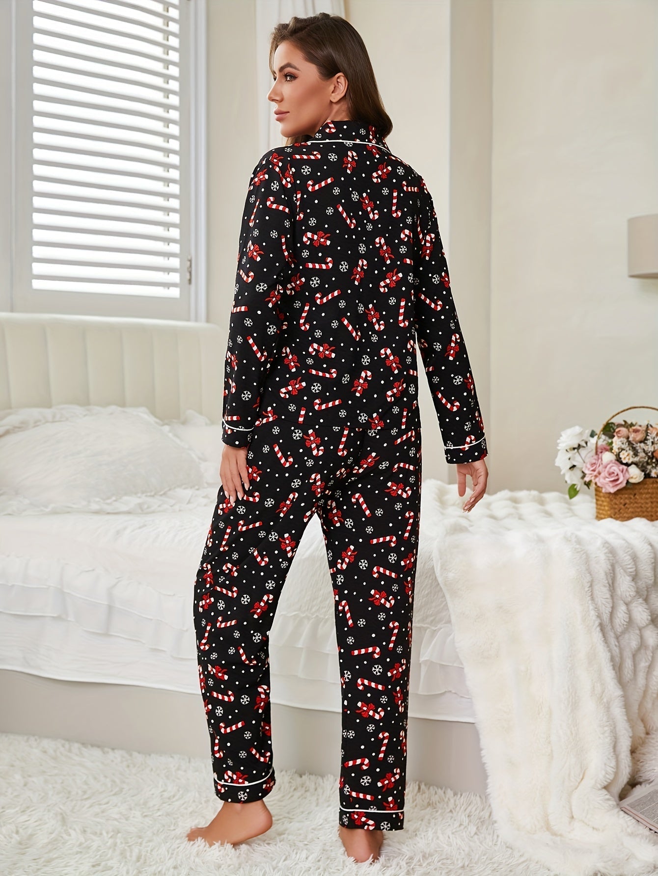 Kerstpyjama Set voor Dames – Comfortabele Winter Pyjama