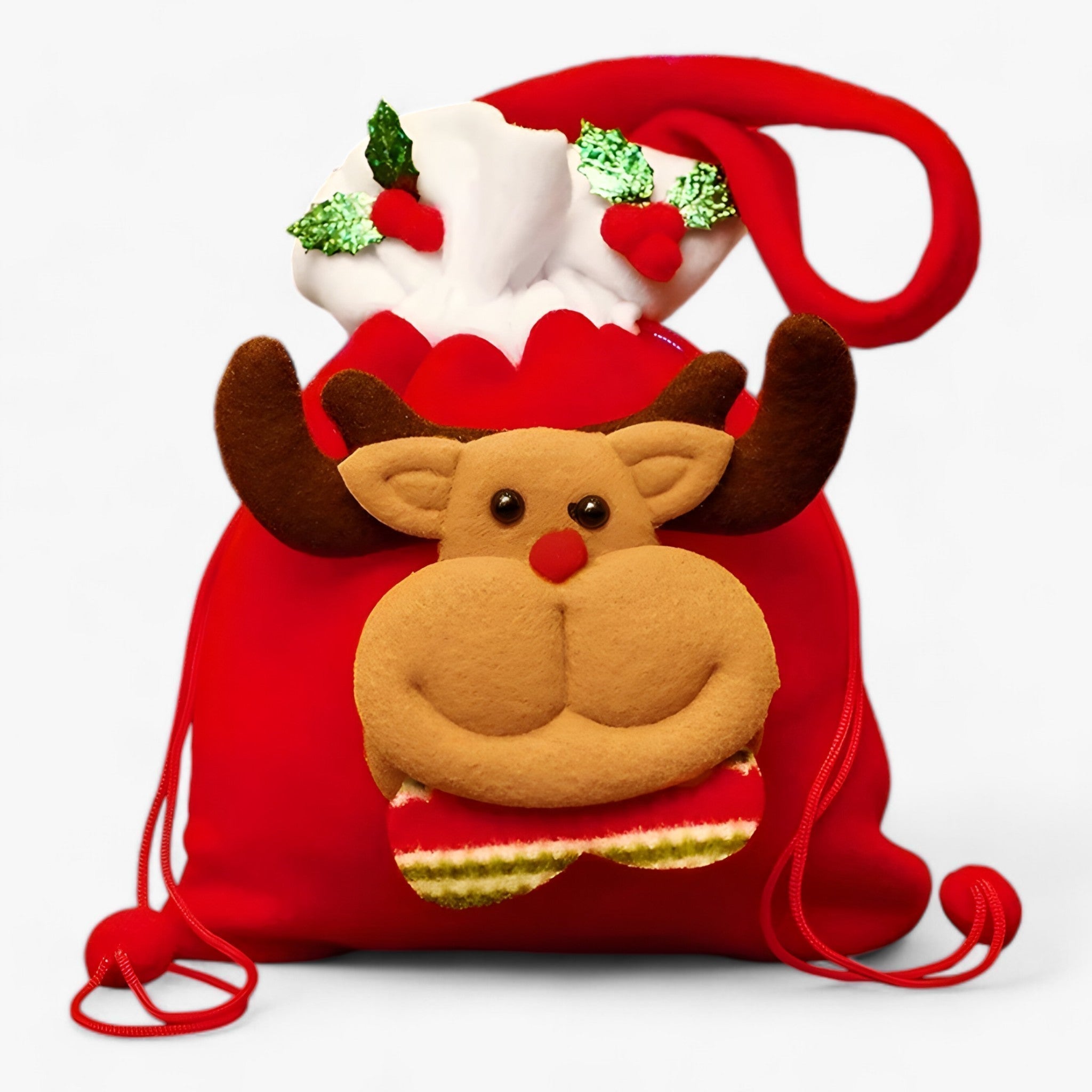 Kerst Cadeautasje met 3D-Figuur – Feestelijke Gift Bag voor December