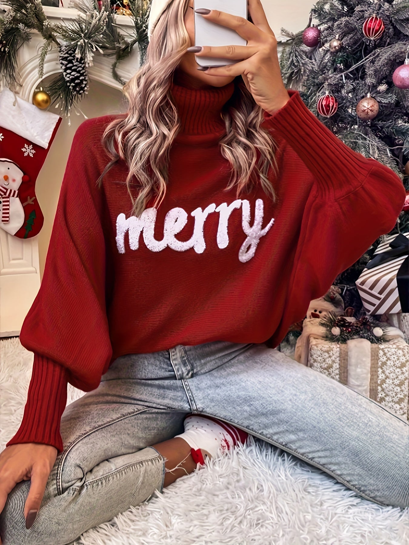 Dames Kersttrui “Merry” – Comfortabele Winter Sweater