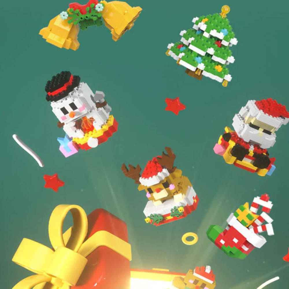 Kerst Bouwpakket Mini Set – Feestelijke Blokjes voor Kinderen