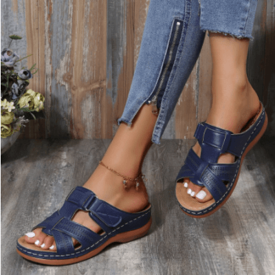 Comfortabele Slip-On Dames Sandalen met Sleehak