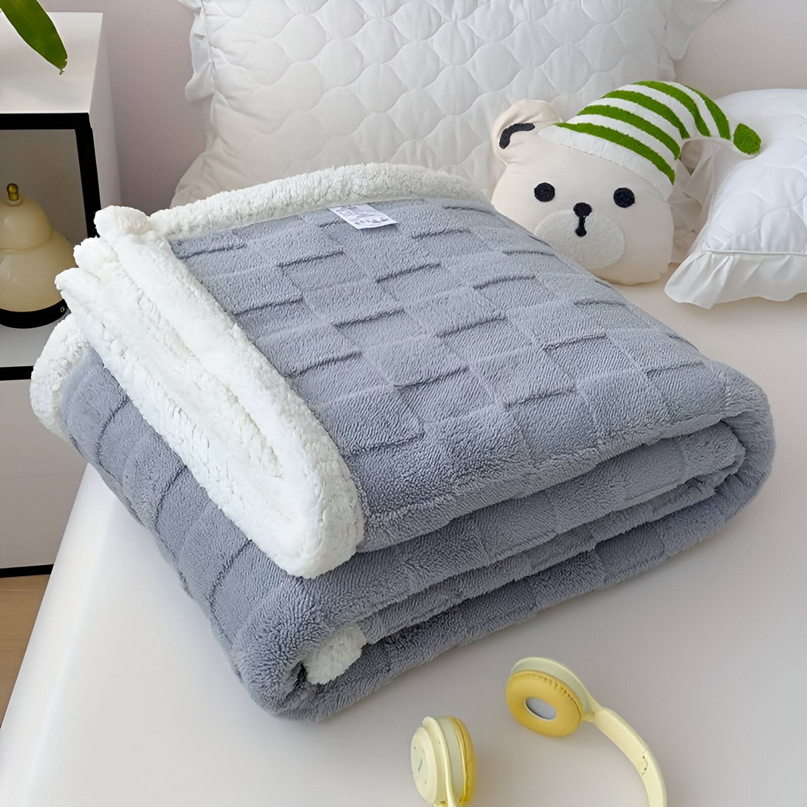 Dubbelzijdige Pluche Woondeken – Zachte & Warme Deken voor Bed & Bank