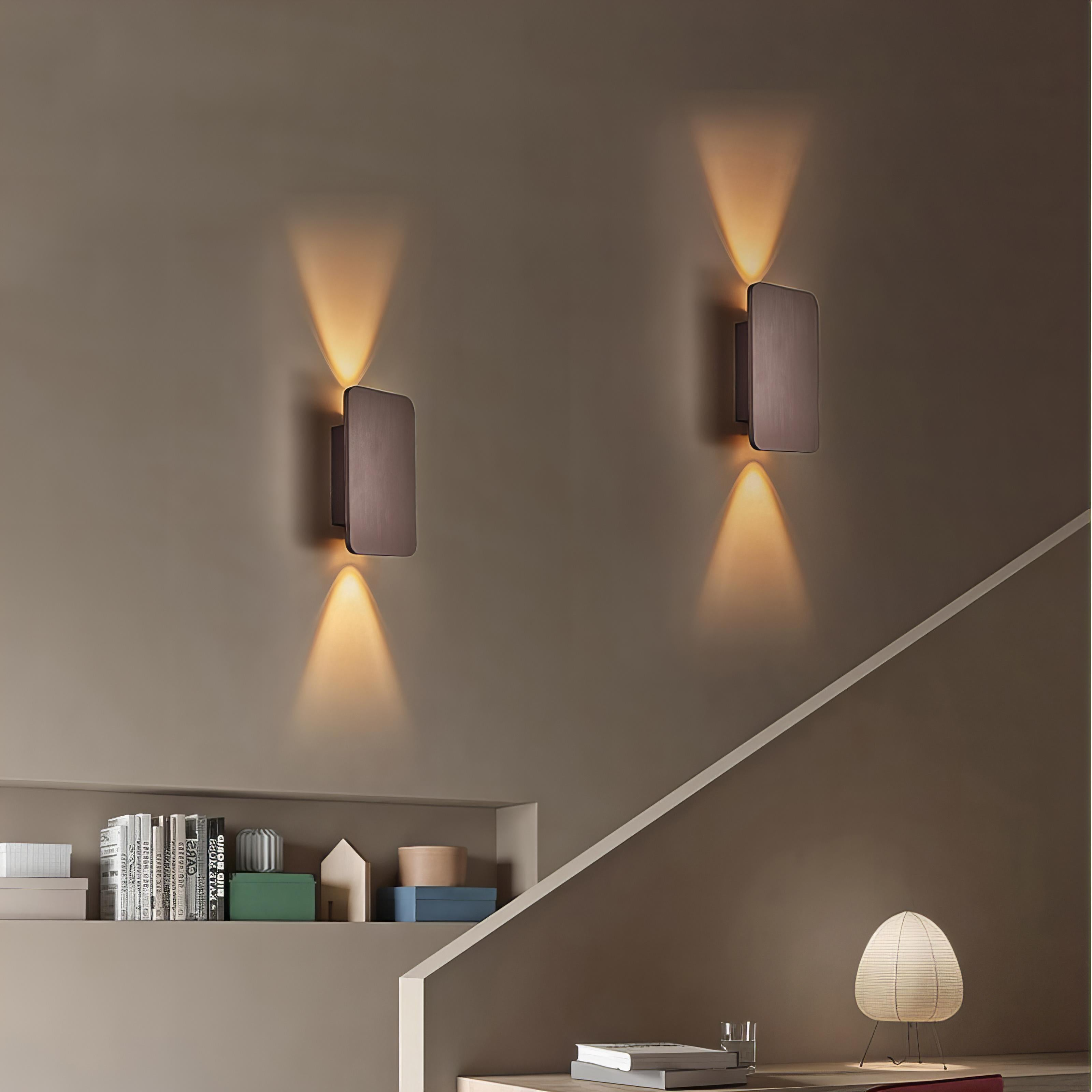 Minimalistische LED Wandleuchte van Hout - Warm en Koud Licht-mezamstore.nl
